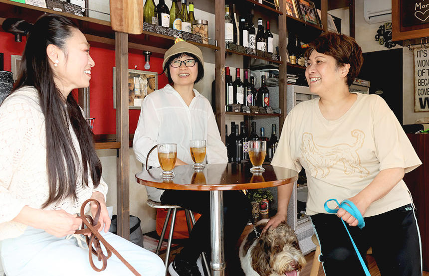 右から、ロータスくんママ、大佐くんママ、かおちゃんママ