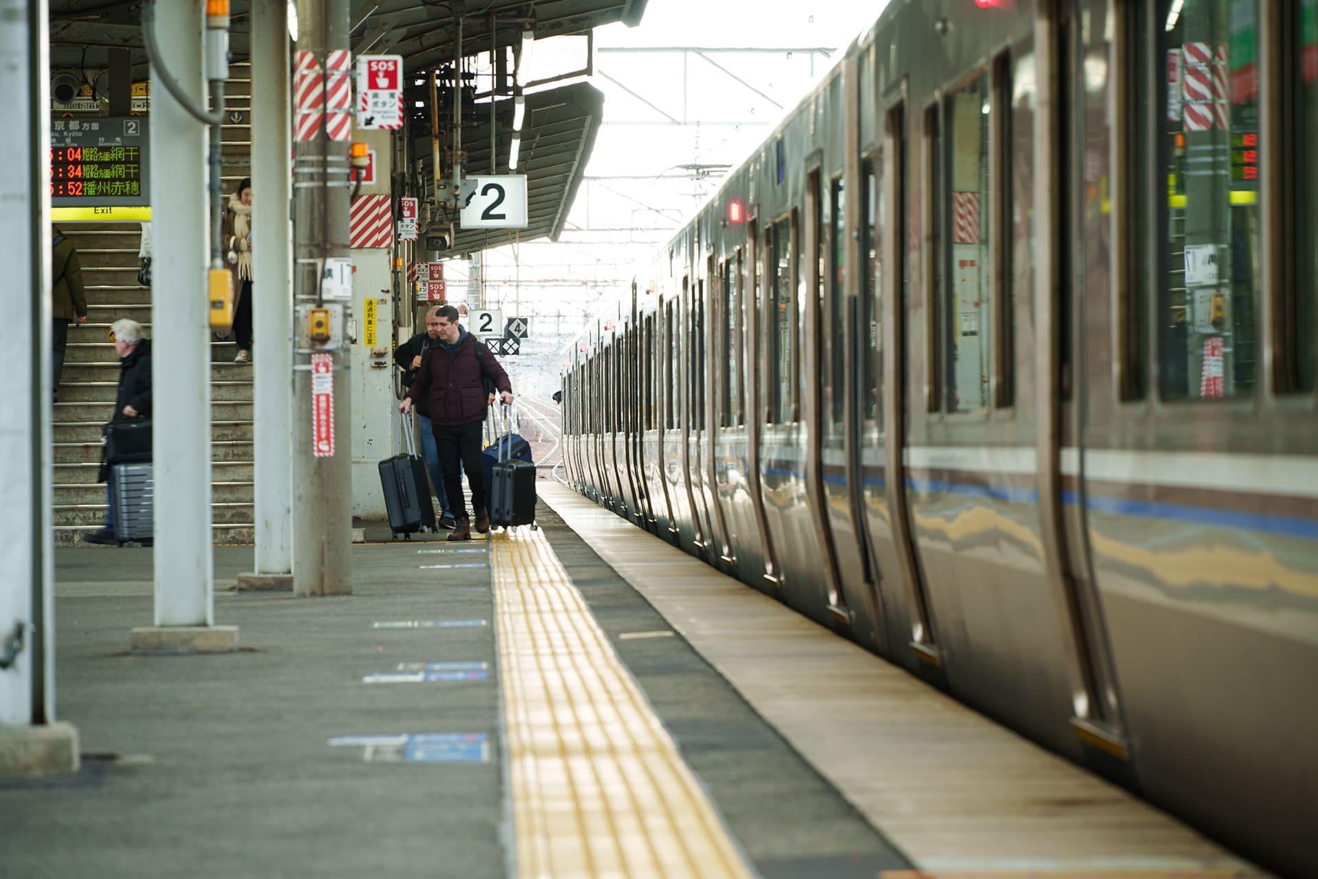 チャンピイが降り立った彦根駅下りホーム（2026年1月）