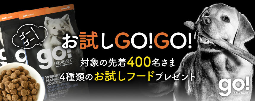 【終了】《お試しゴー！ゴー！》どどんと４種類！対象カテゴリ3,300円以上ご購入でお試しフードを先着プレゼント！