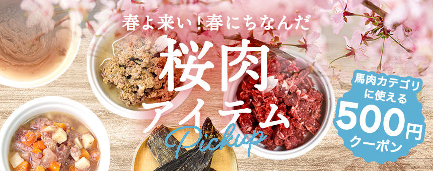 春満開！馬肉カテゴリ500円クーポン＆春にちなんだ桜肉アイテムピックアップ