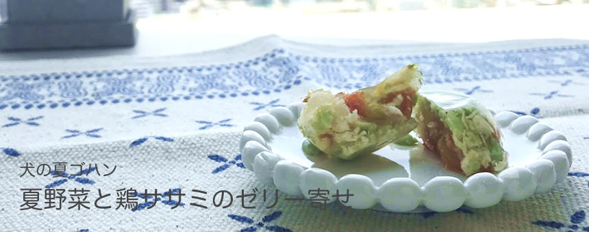 火を使わない夏の簡単手作り！～夏野菜と鶏ササミのゼリー寄せ～